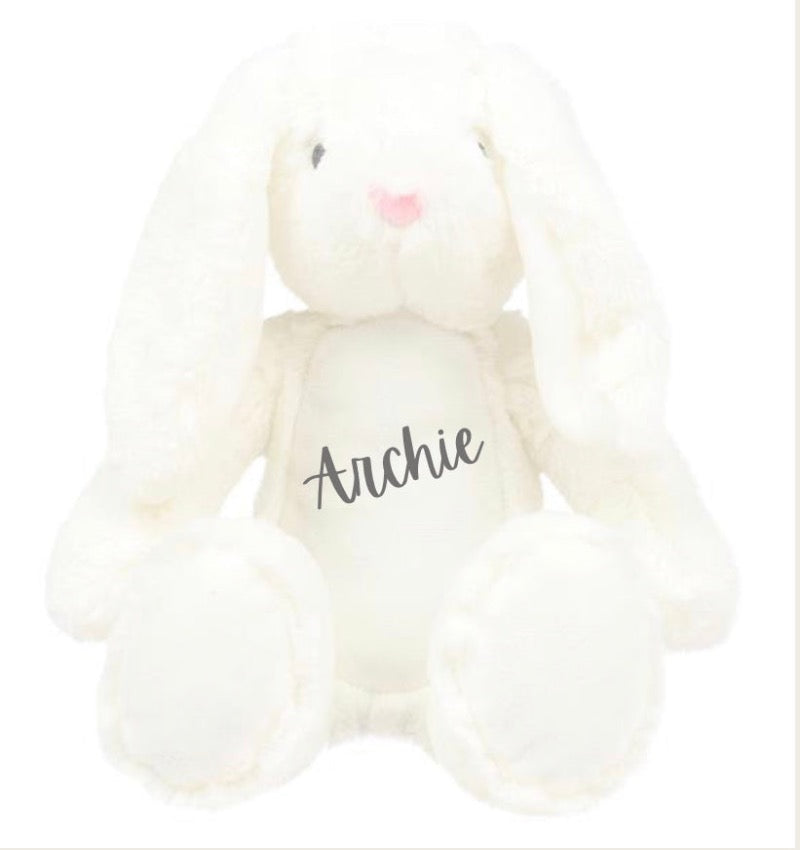 Personalised White Bunny Teddy