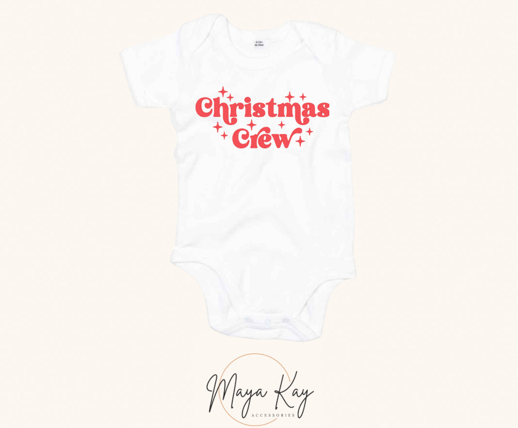 ‘CHRISTMAS CREW’ BABYGROW IN WHITE