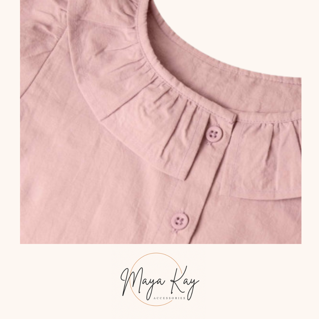 FRILL TOP AND SHORT SET IN BLUSH