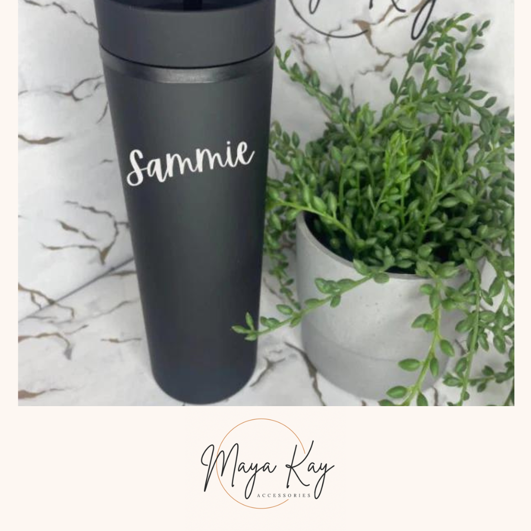 BLACK SKINNY TUMBLER 🥤