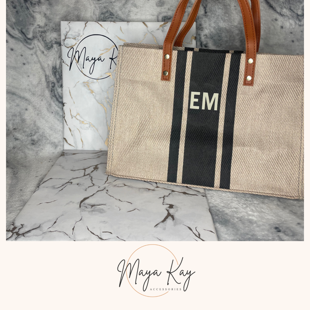 BEACH INITIALS TOTEBAG