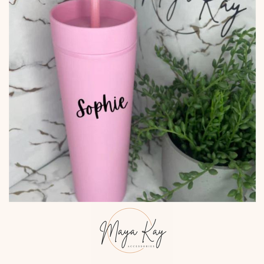 PINK SKINNY TUMBLER 🥤