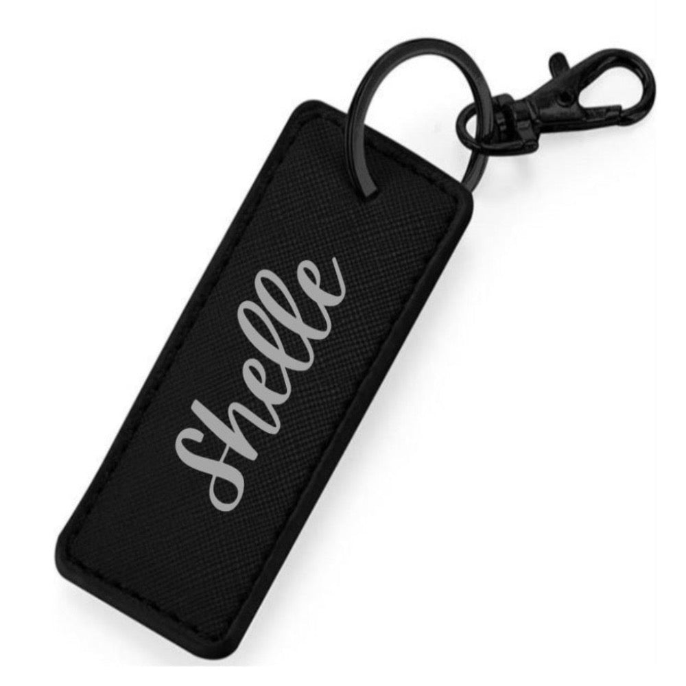 BLACK KEYRING WITH BLACK CLIP