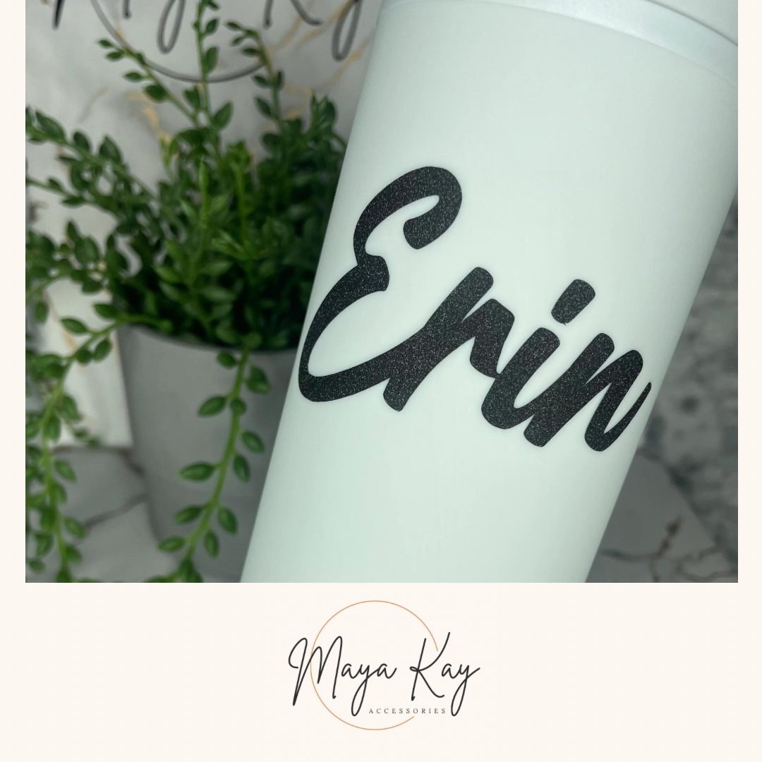 LIGHT GREY/GREEN SKINNY TUMBLER 🥤