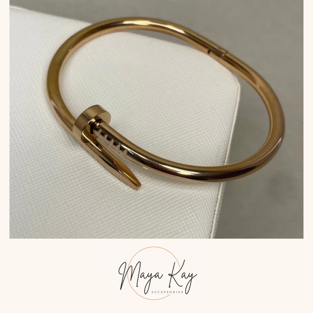 ROSE GOLD NAIL CLIP BRACELET