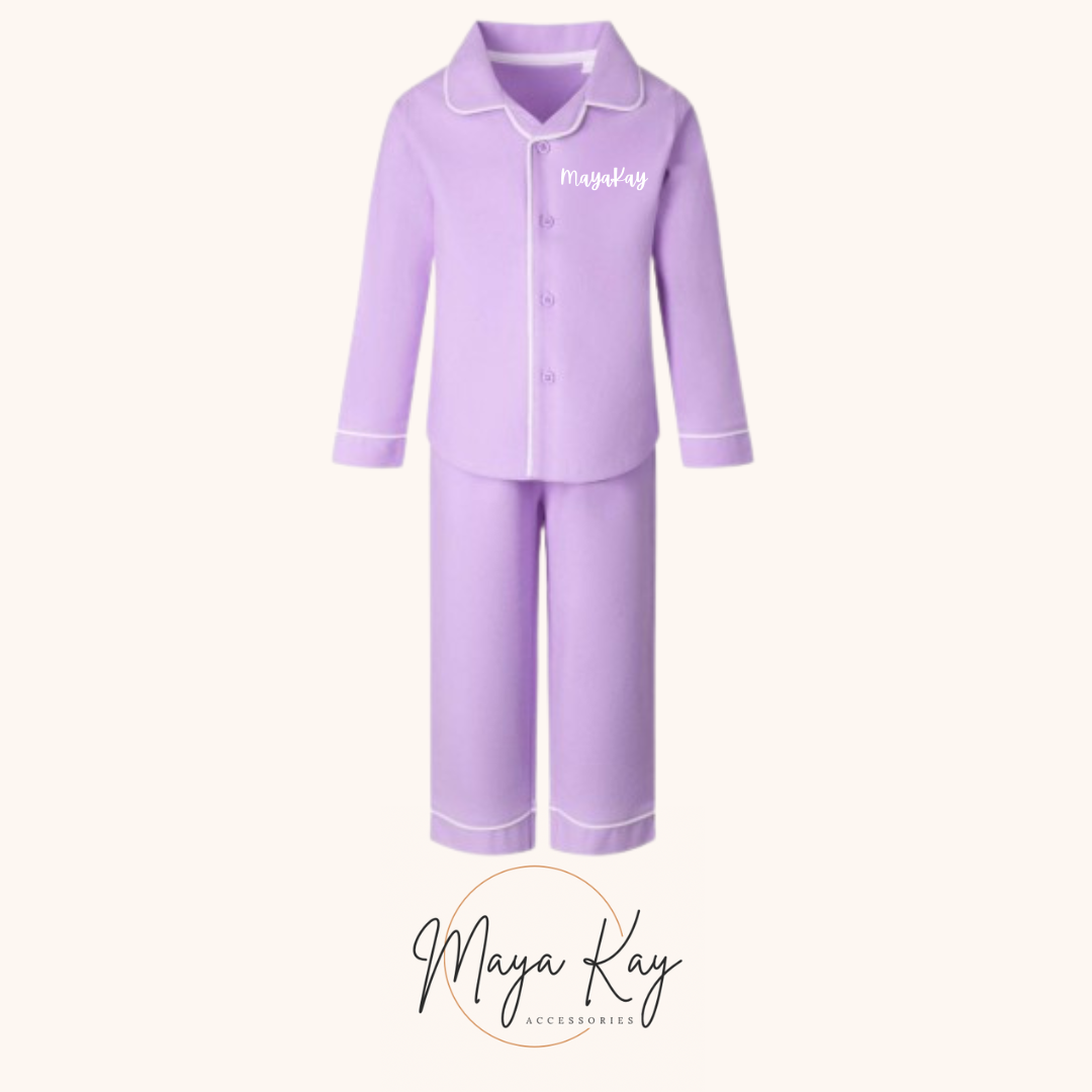 CLASSIC LONG SLEEVE PJ’S in ‘Lilac’