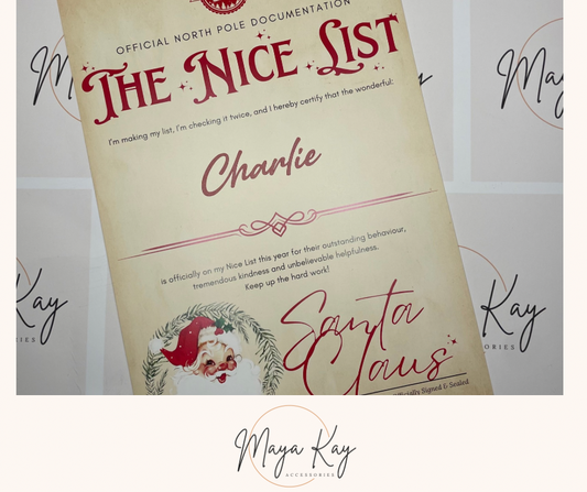 THE NICE LIST CERTIFICATE