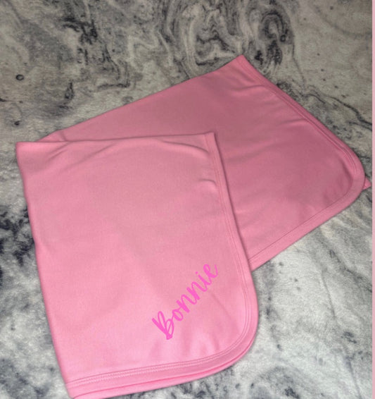 Personalised Pink Baby Blanket