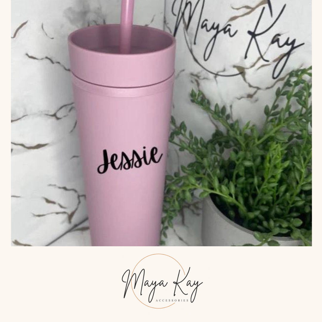 DUSKY PINK/PURPLE  SKINNY TUMBLER 🥤