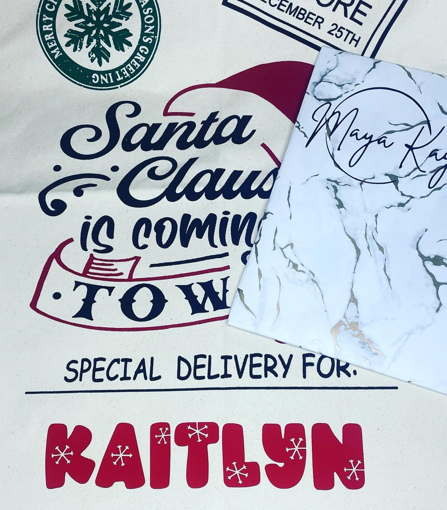 Personalised Santa Sack (Santa Claus is coming to Town)