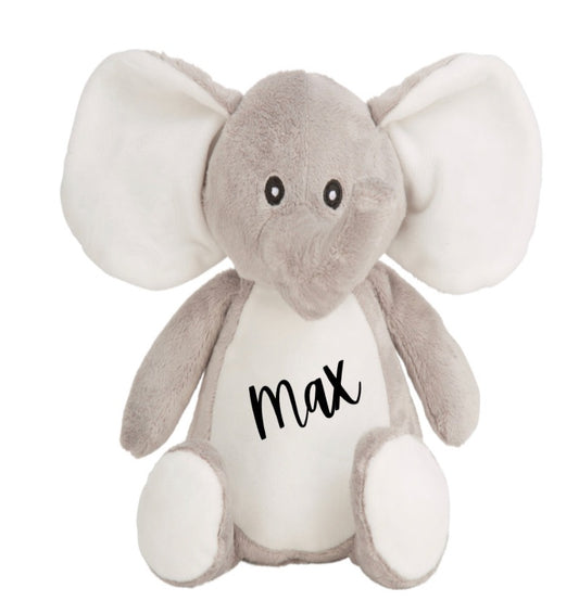 Personalised Grey Elephant Teddy