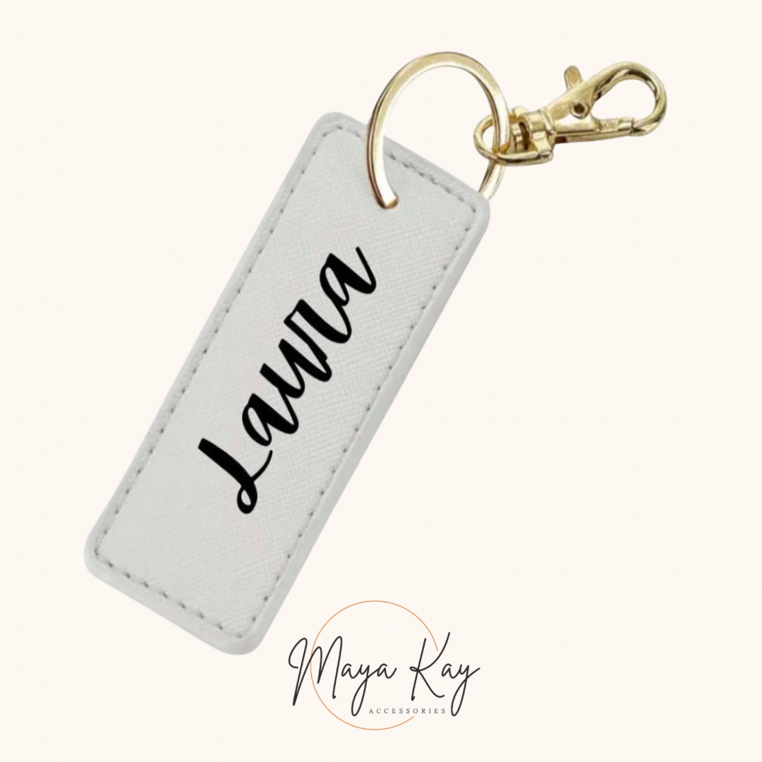 GREY KEYRING WITH GOLD CLIP