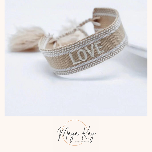 ‘LOVE’ CANVAS BRACELET