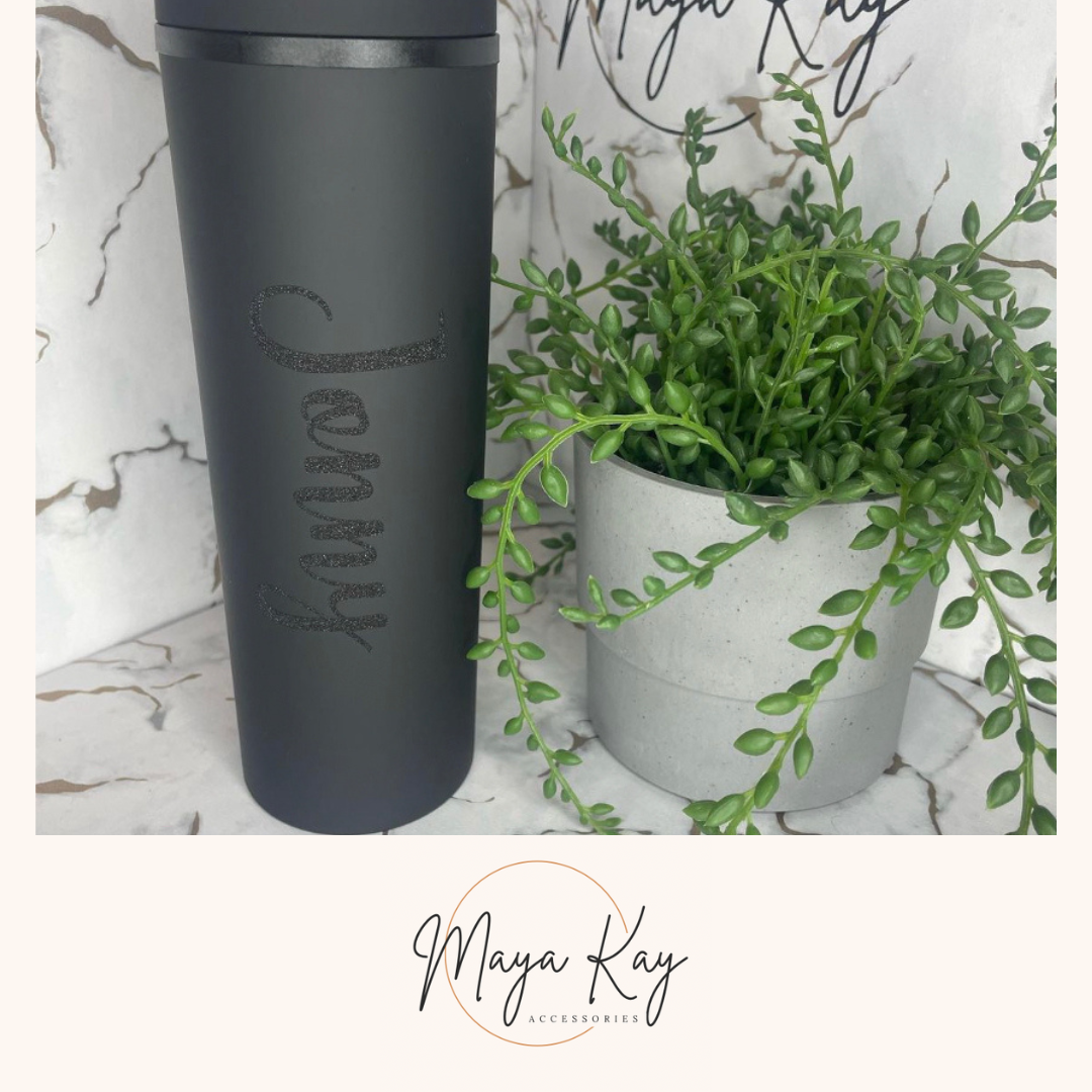 BLACK SKINNY TUMBLER 🥤