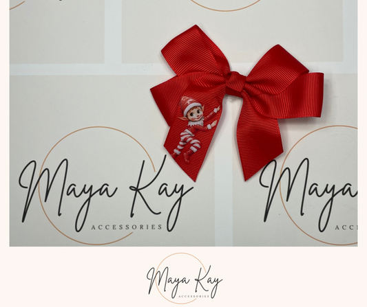 ELFY HAIR BOW IN RED