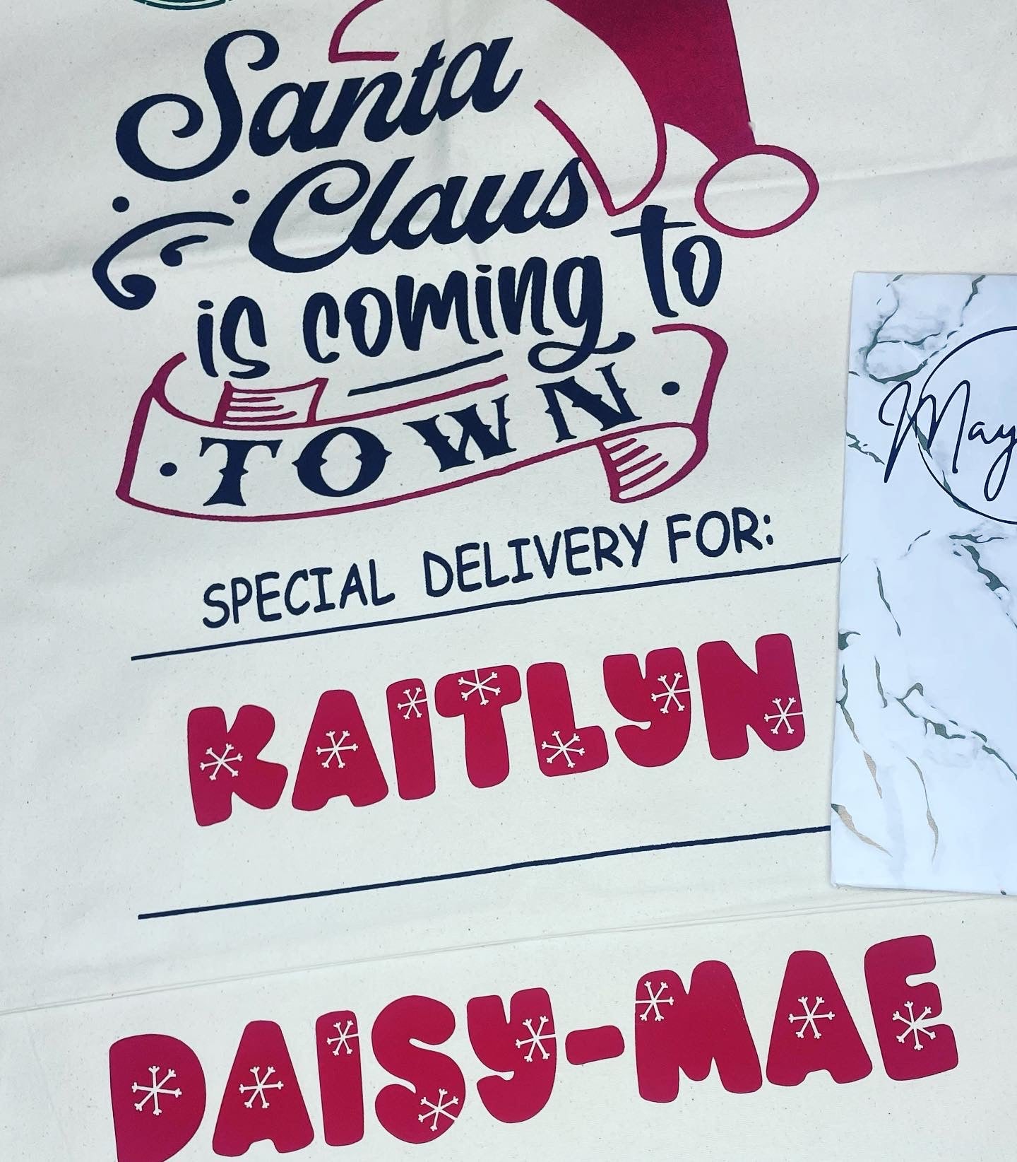 Personalised Santa Sack (Santa Claus is coming to Town)