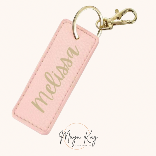 BLUSH PINK KEYRING WITH GOLD CLIP