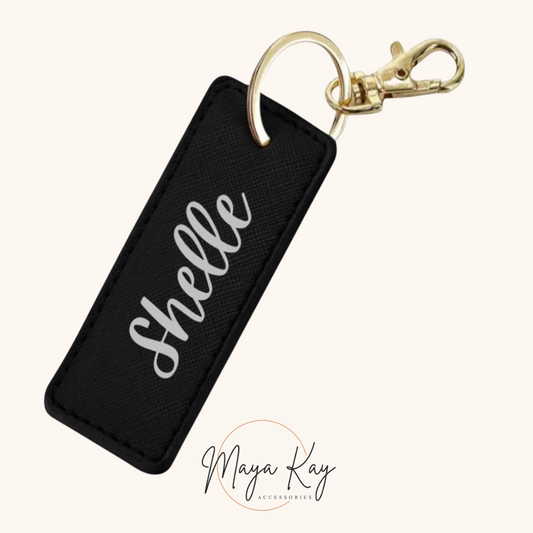 BLACK KEYRING WITH GOLD CLIP