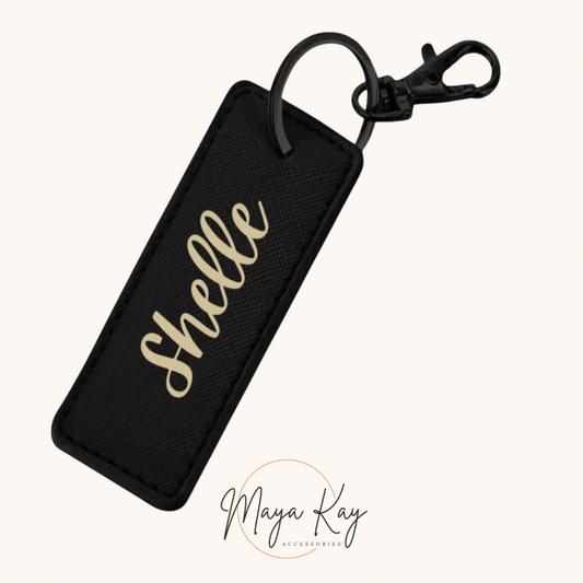 BLACK KEYRING WITH BLACK CLIP