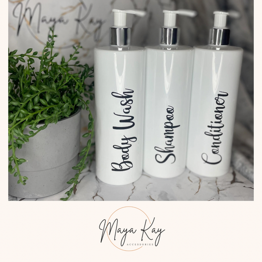 SET OF REUSABLE BOTTLES IN WHITE